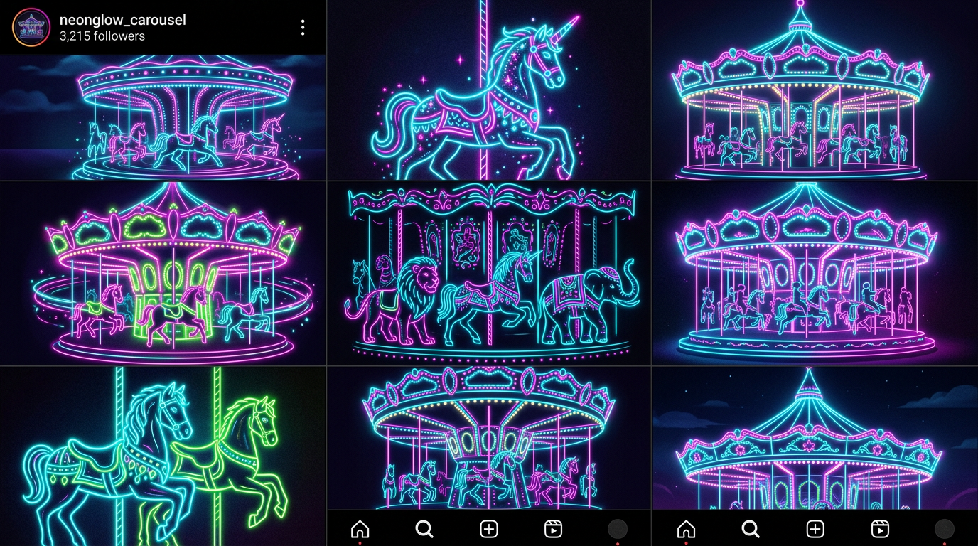 Instagram para arte generativo: carrousels, reels y el algoritmo en 2026